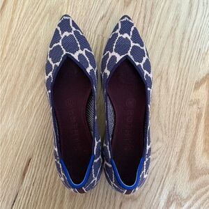 Rothy's Purple and Cream Patterned Flats
